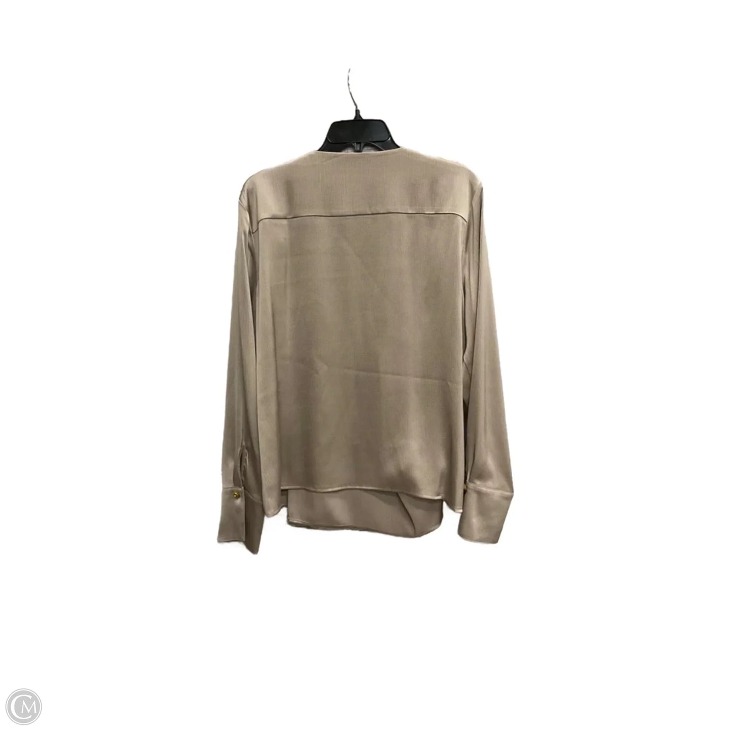 Top Long Sleeve By Donna Karan In Gold, Size: Xl