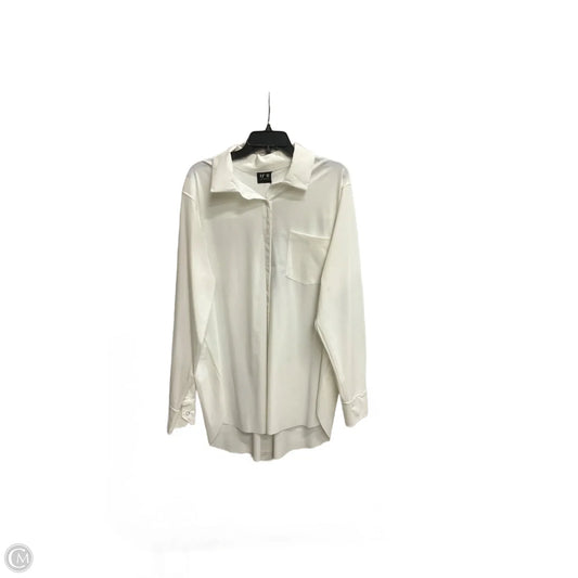 Blouse Long Sleeve By Clothes Mentor In White, Size: 1x