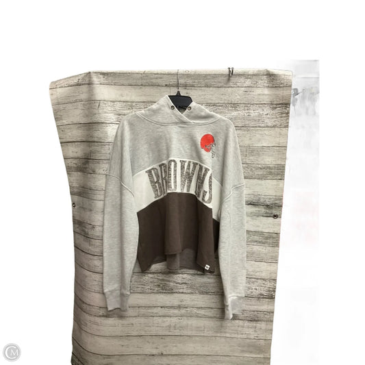 Sweatshirt Hoodie By Clothes Mentor In White, Size: Xl