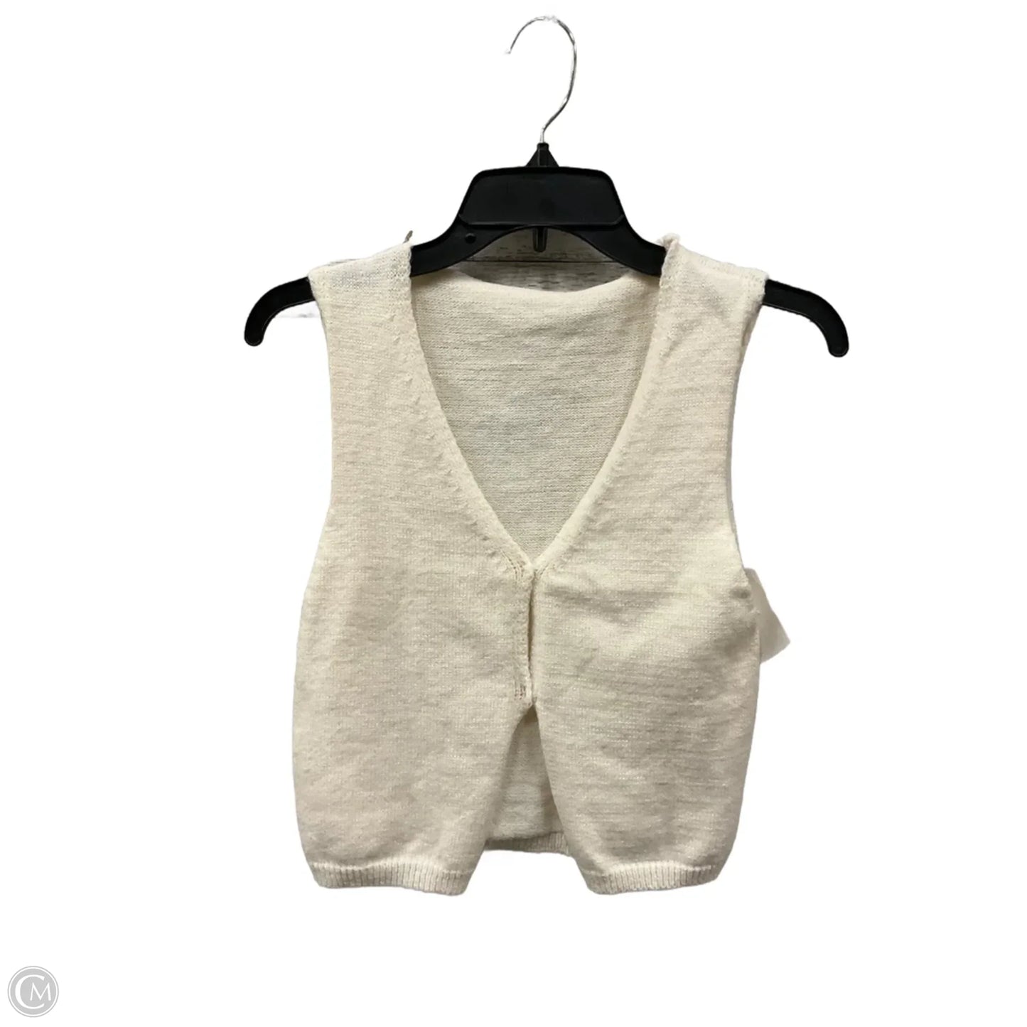 Vest Sweater By Clothes Mentor In Cream, Size: S