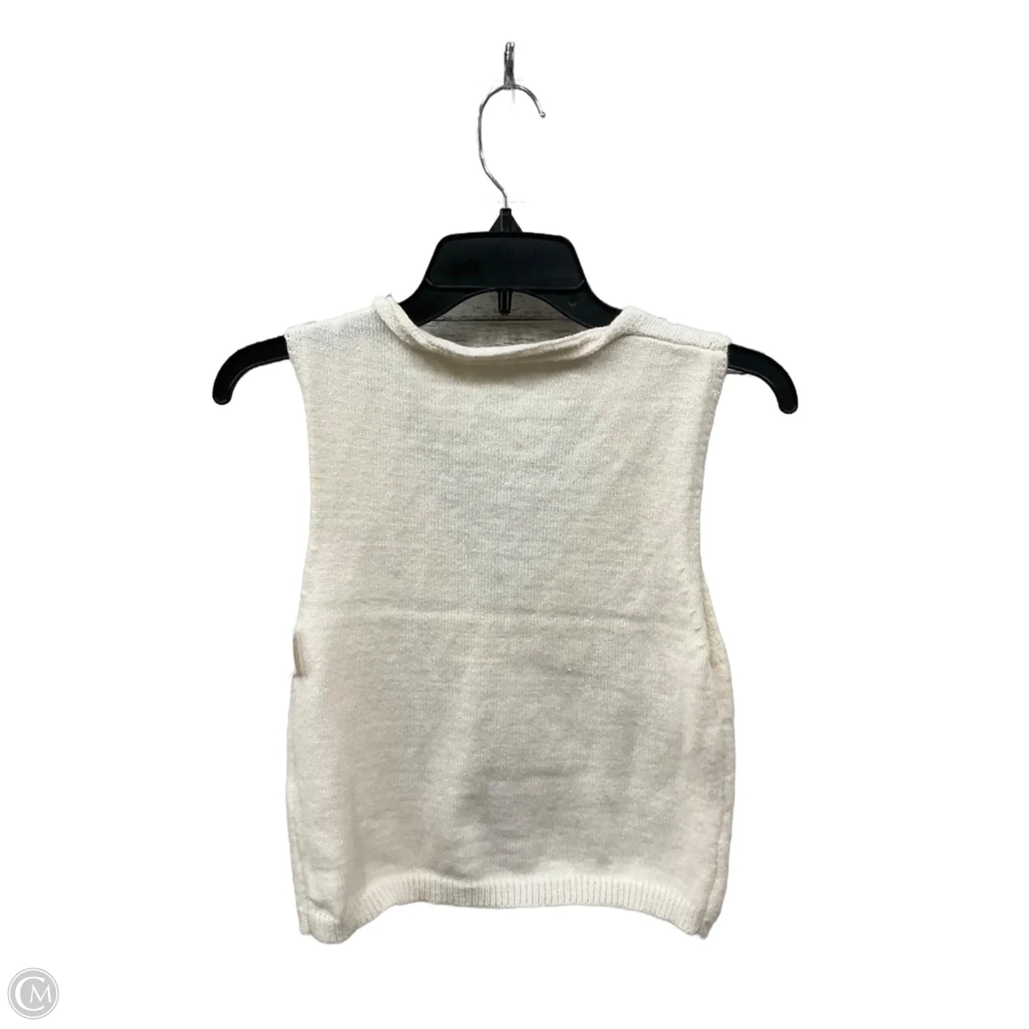 Vest Sweater By Clothes Mentor In Cream, Size: S