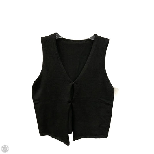 Vest Sweater By Clothes Mentor In Black, Size: S