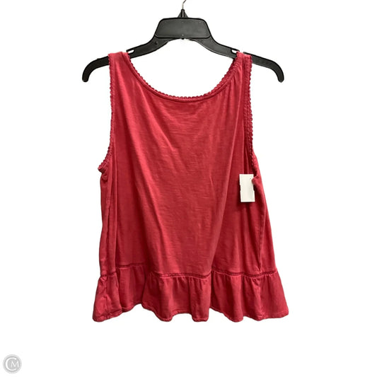 Top Sleeveless Basic By Loft In Pink, Size: M
