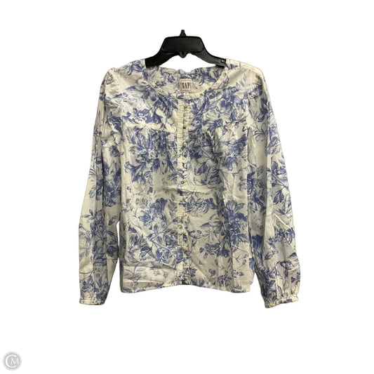 Blouse Long Sleeve By Gap In Floral Print, Size: M