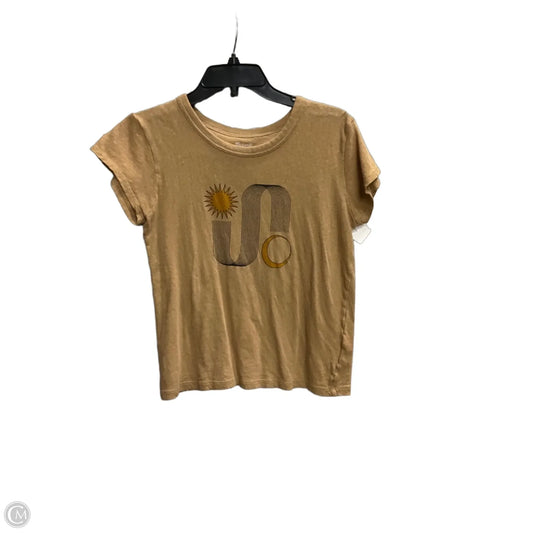 Top Short Sleeve By Madewell In Tan, Size: S