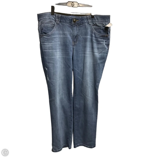 Jeans Straight By Democracy In Blue Denim, Size: 18