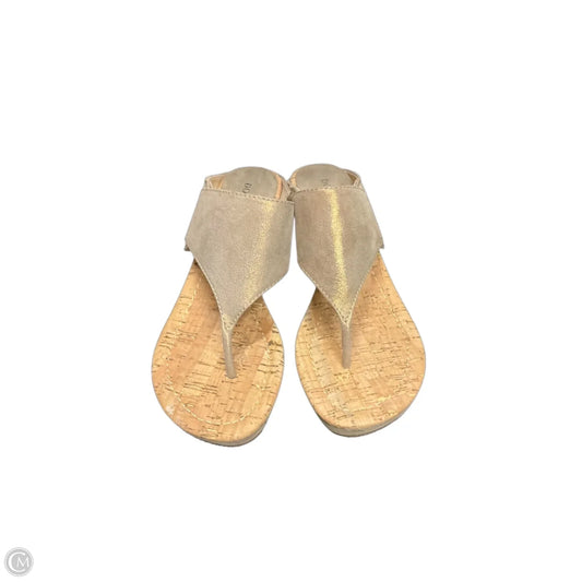 Sandals Heels Wedge By Donald Pliner In Gold, Size: 7.5