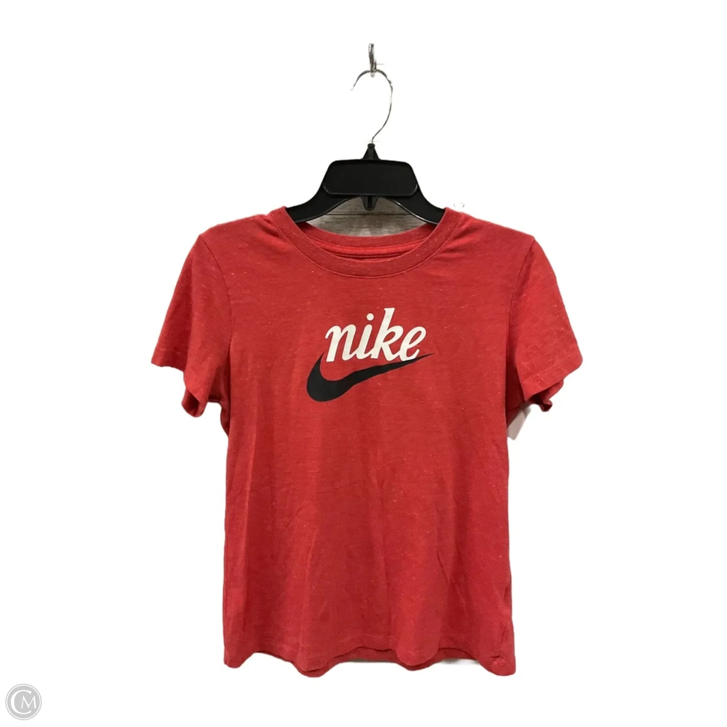Athletic Top Short Sleeve By Nike In Red, Size: M