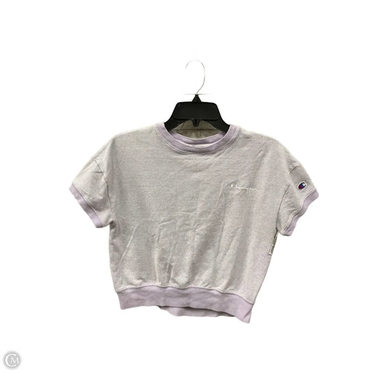 Athletic Top Short Sleeve By Champion In Purple, Size: S