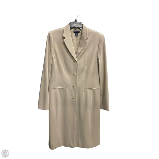 Coat Trench Coat By Ann Taylor In Tan, Size: L