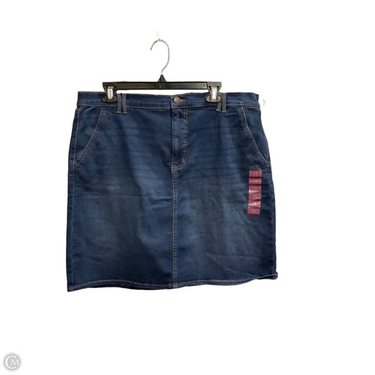 Skirt Midi By Nine West In Blue Denim, Size: 14