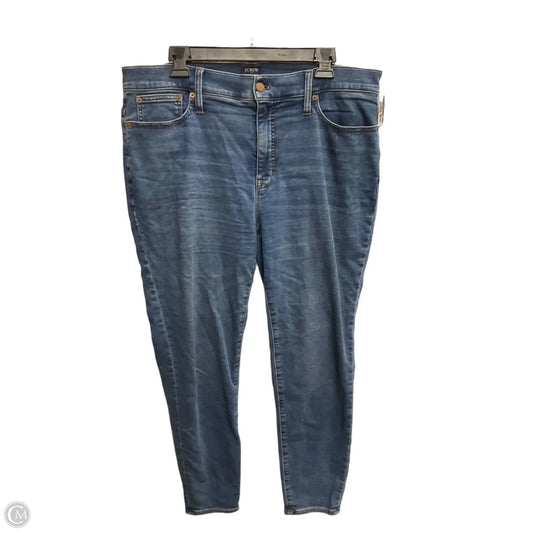 Jeans Skinny By J. Crew In Blue Denim, Size: 14