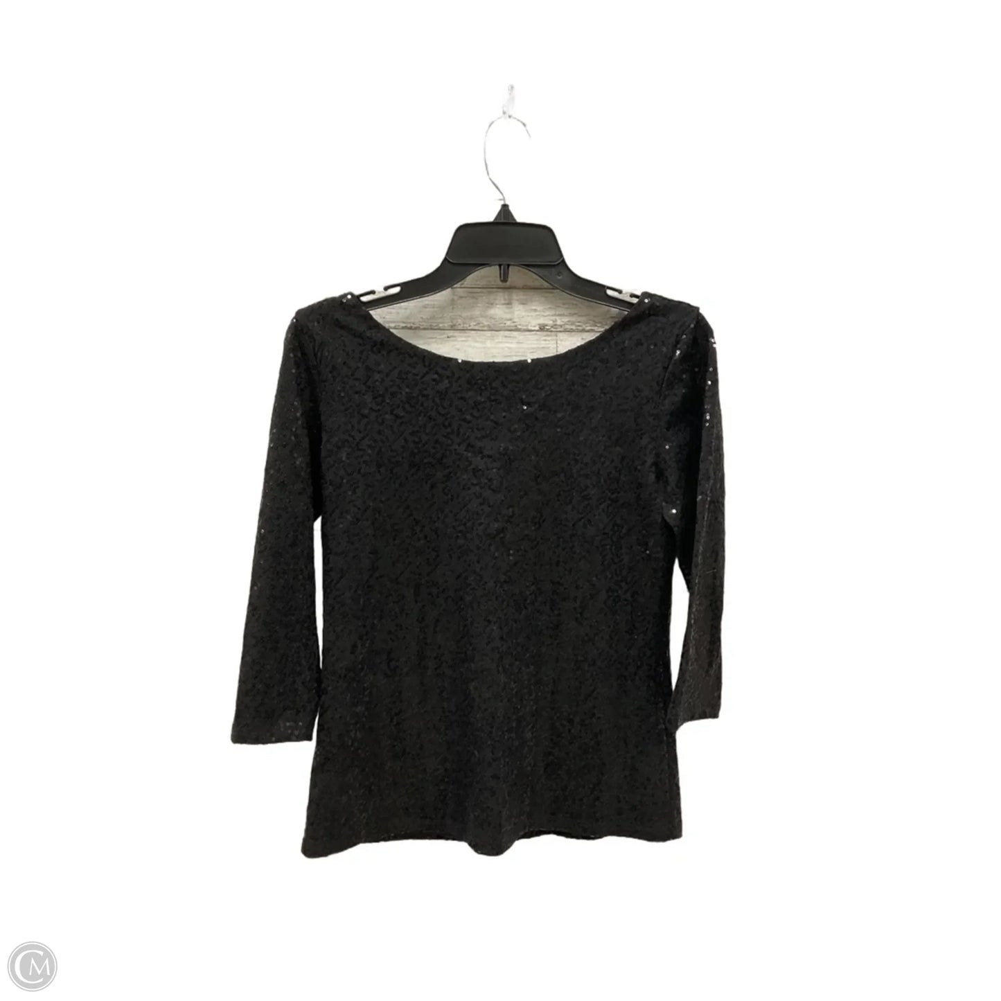 Top Long Sleeve By Gibson In Black, Size: S