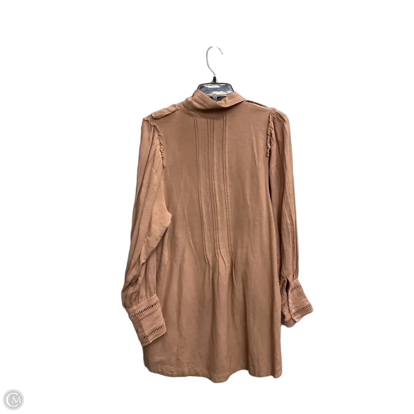 Blouse Long Sleeve By Free People In Pink, Size: S