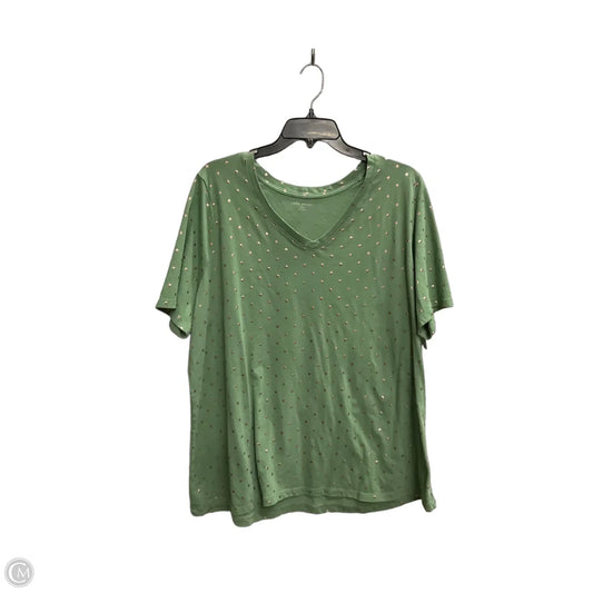 Top Short Sleeve By Lane Bryant In Green, Size: 2x