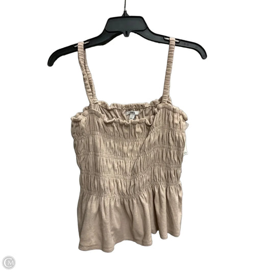 Top Sleeveless By Bar Iii In Tan, Size: L