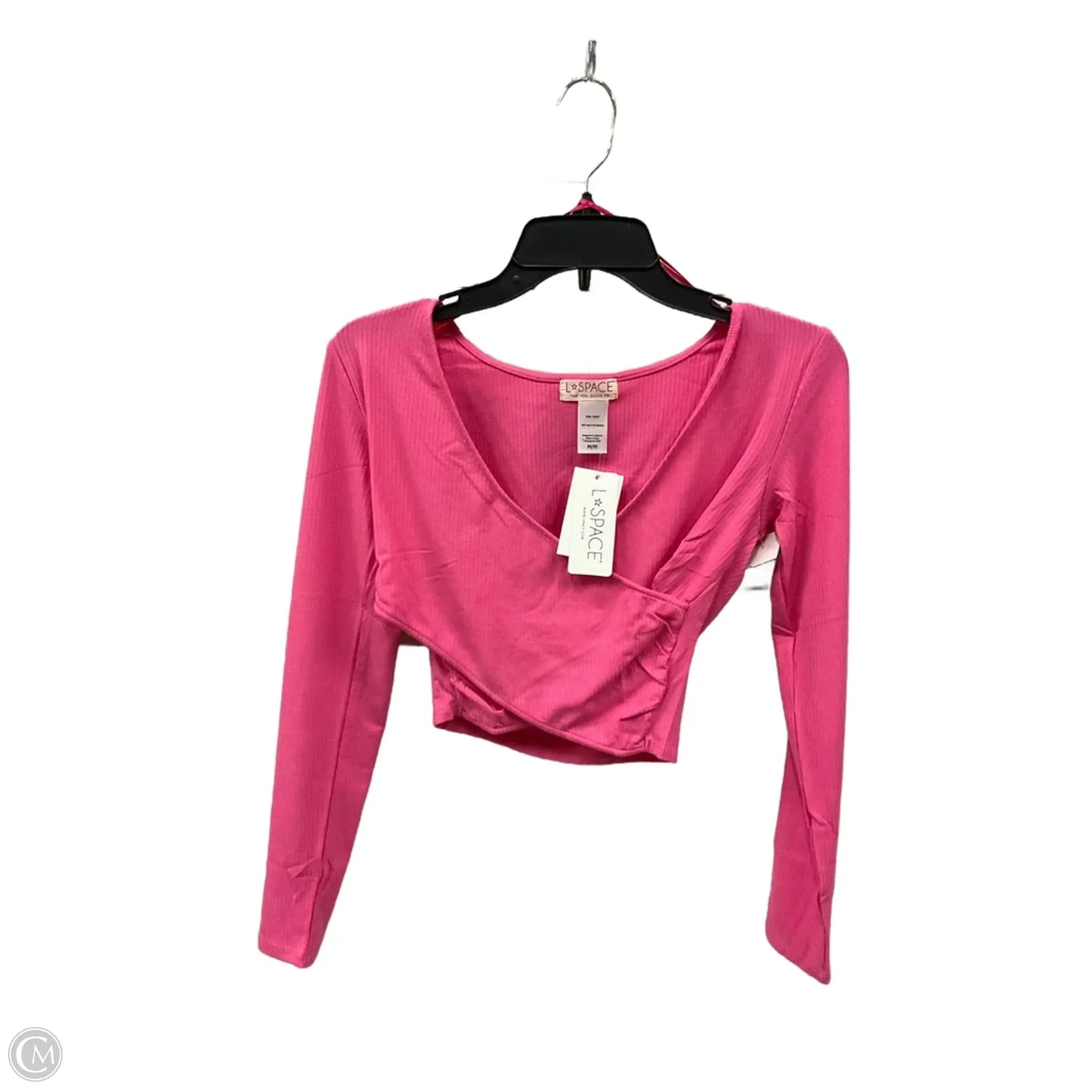 Athletic Top Long Sleeve Crewneck By Cmb In Pink, Size: M