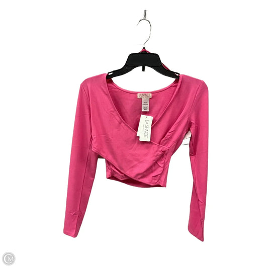 Athletic Top Long Sleeve Crewneck By Cmb In Pink, Size: M