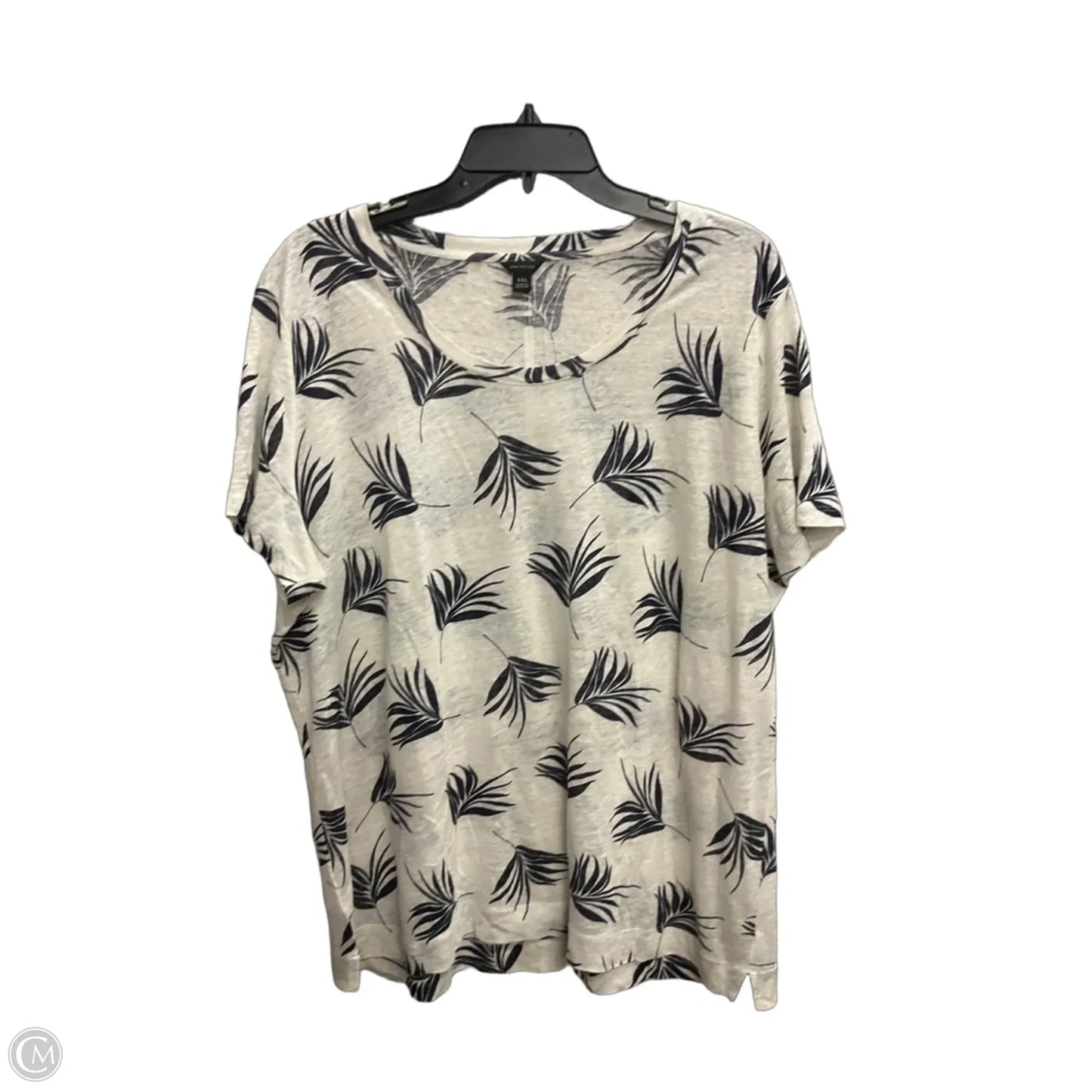 Top Short Sleeve By Ann Taylor In White, Size: Xxl