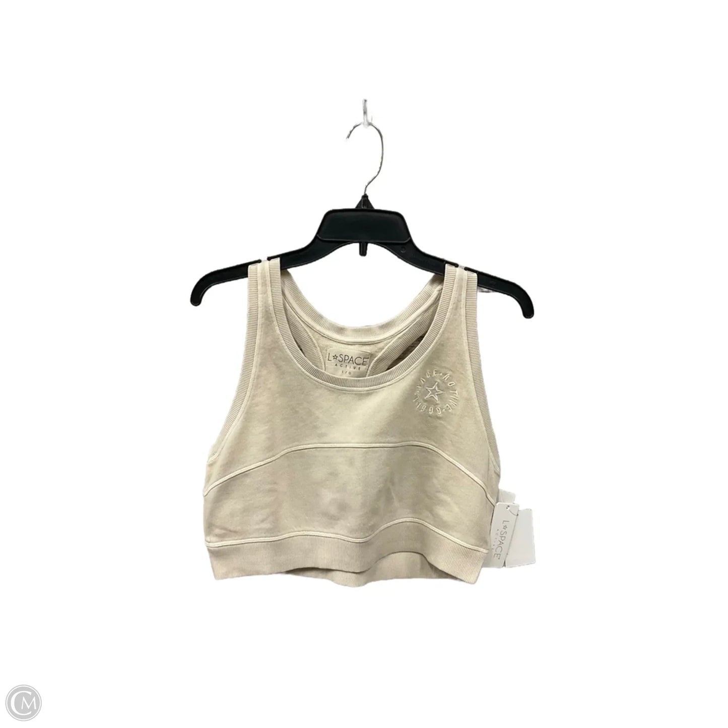 Athletic Tank Top By Cmb In Cream, Size: L