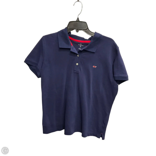 Top Short Sleeve By Vineyard Vines In Navy, Size: L