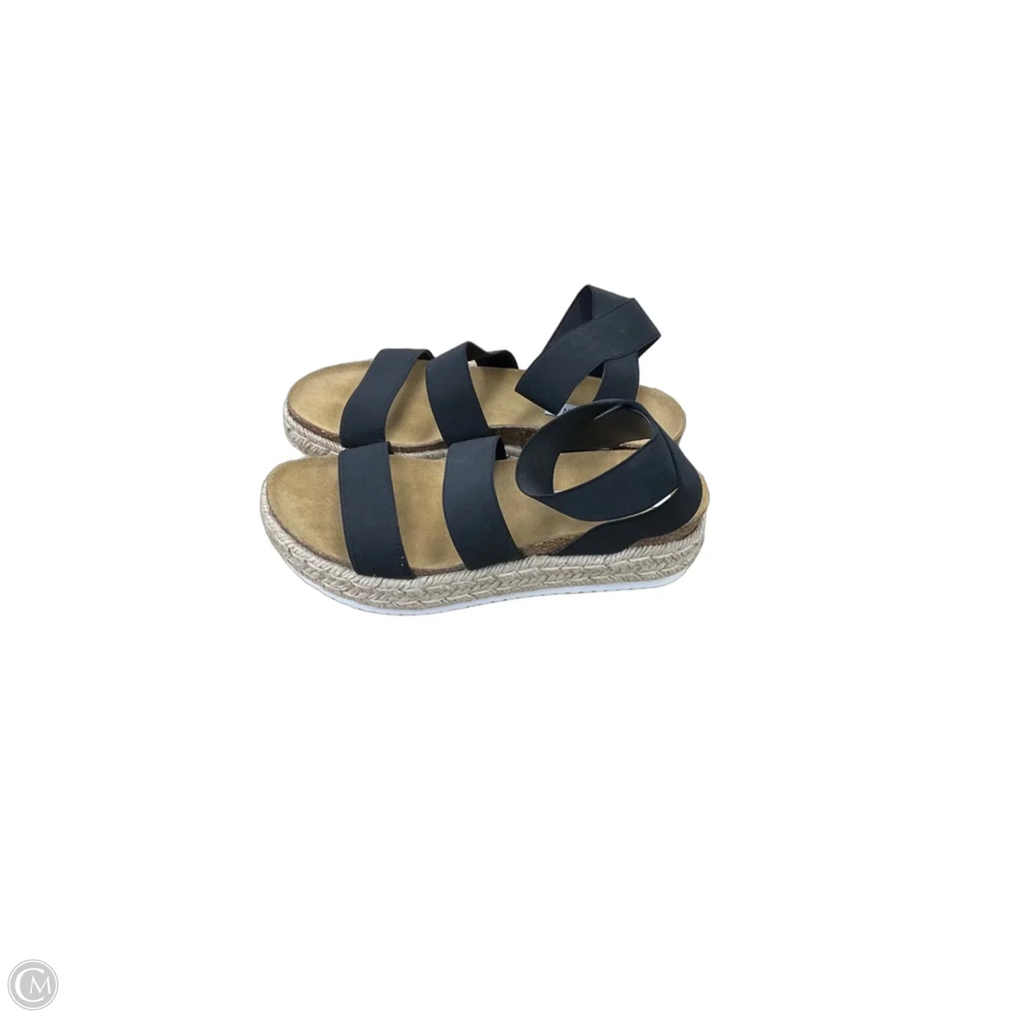 Sandals Heels Platform By Steve Madden In Black, Size: 9