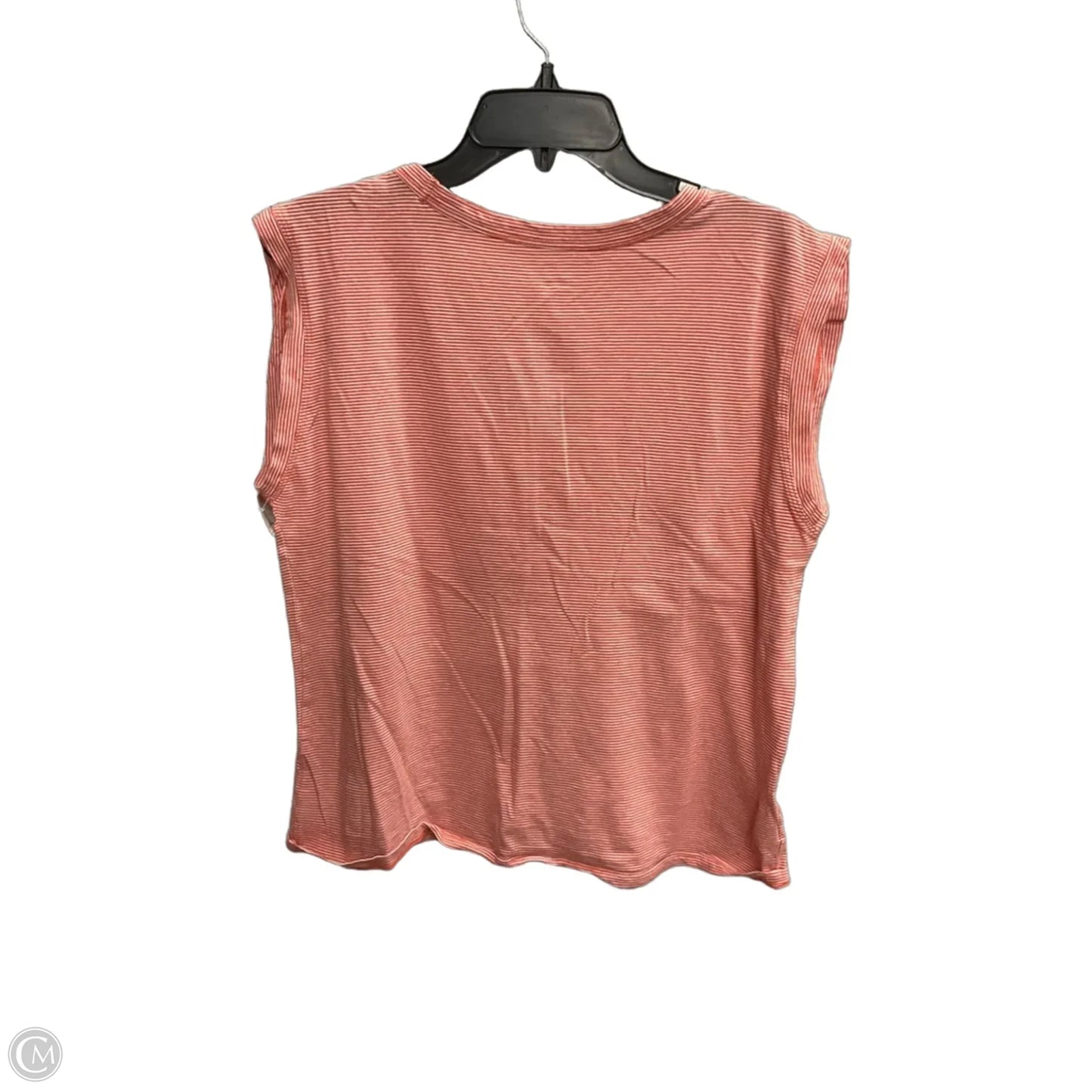 Top Short Sleeve By Loft In Striped Pattern, Size: L