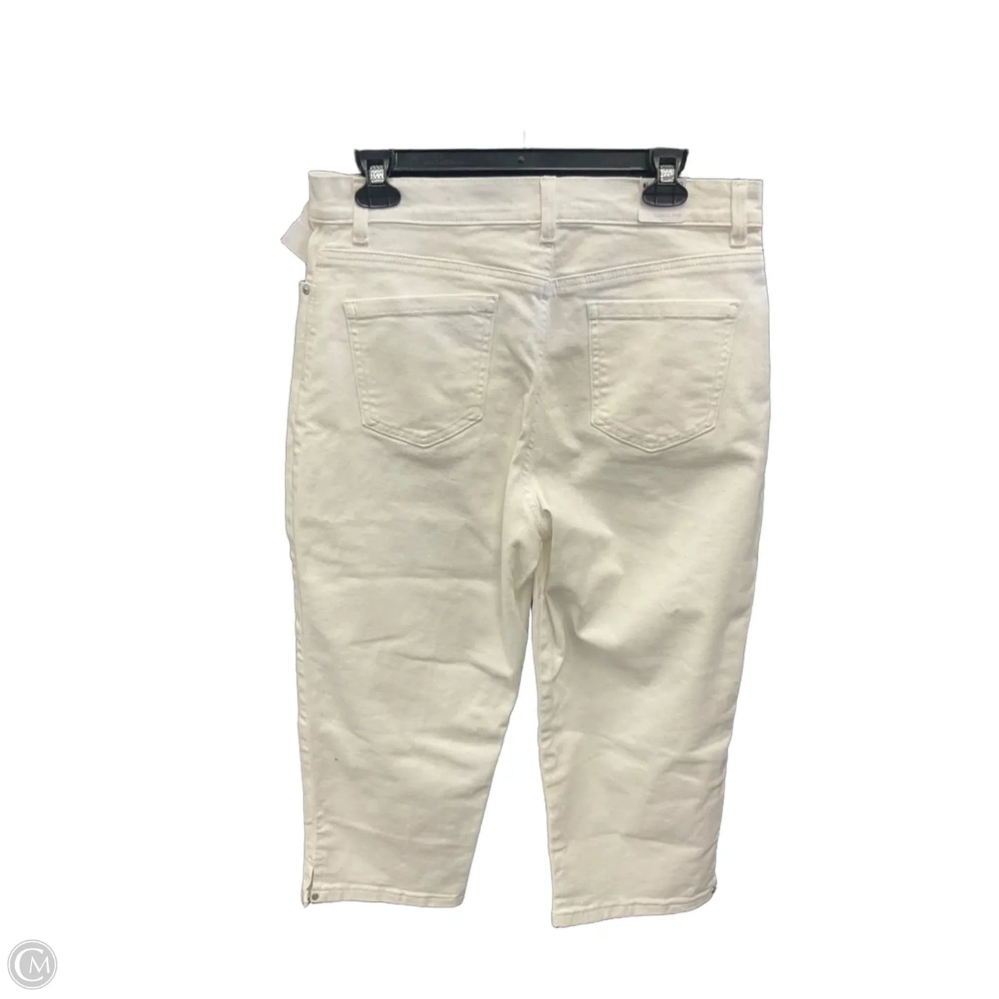 Capris By Gloria Vanderbilt In White Denim, Size: 12