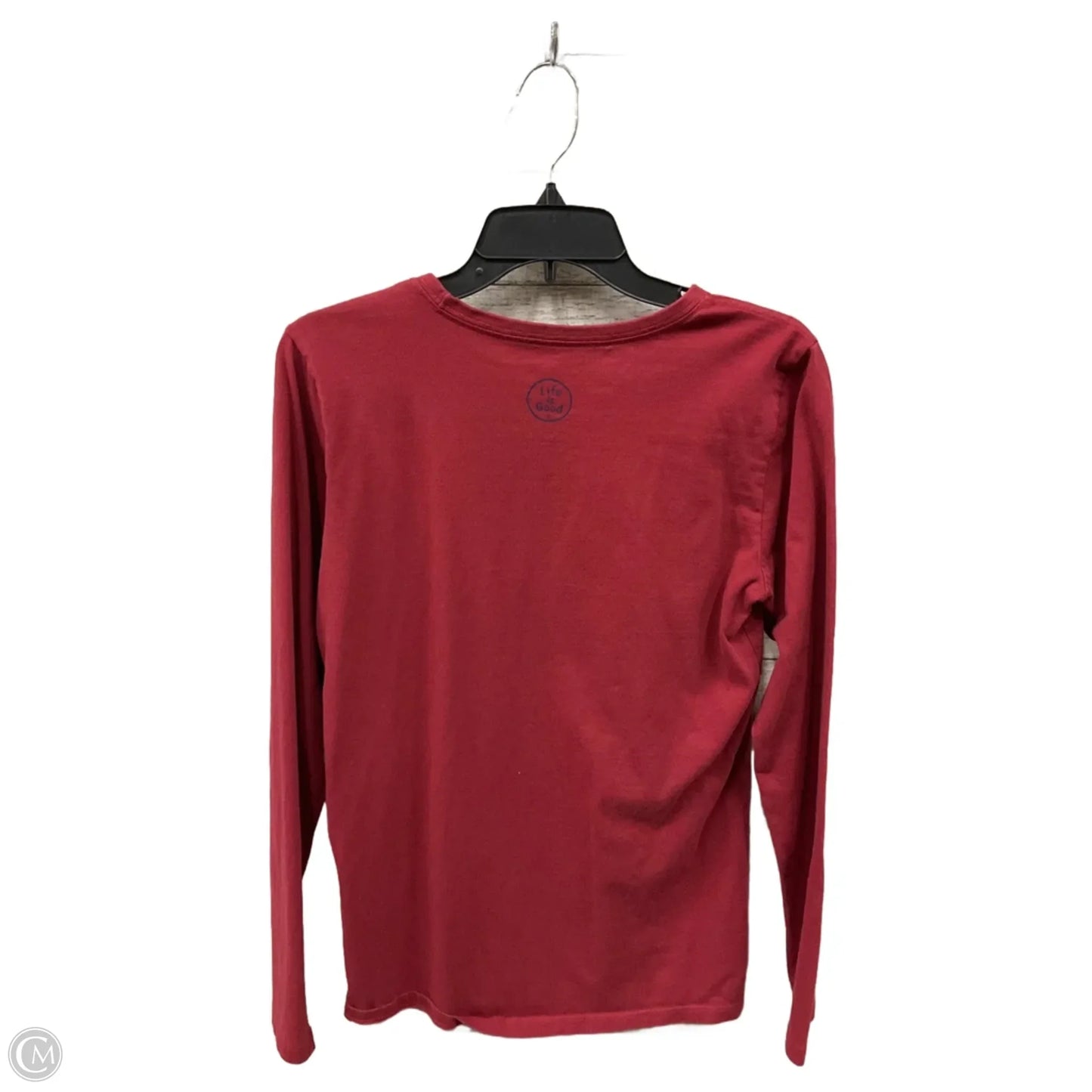 Top Long Sleeve Basic By Life Is Good In Red, Size: M