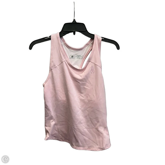 Athletic Tank Top By New Balance In Pink, Size: M