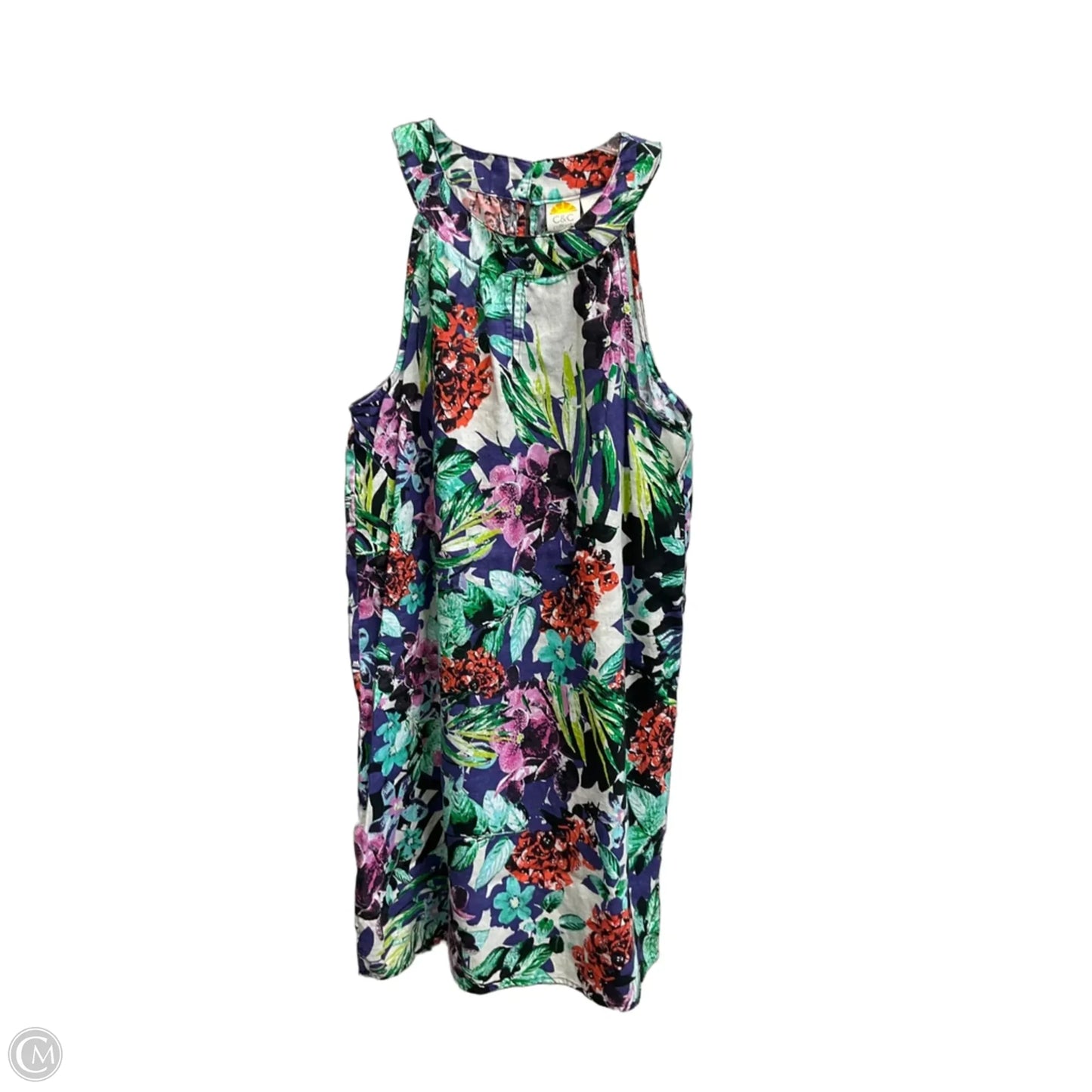 Dress Casual Midi By C And C In Floral Print, Size: M