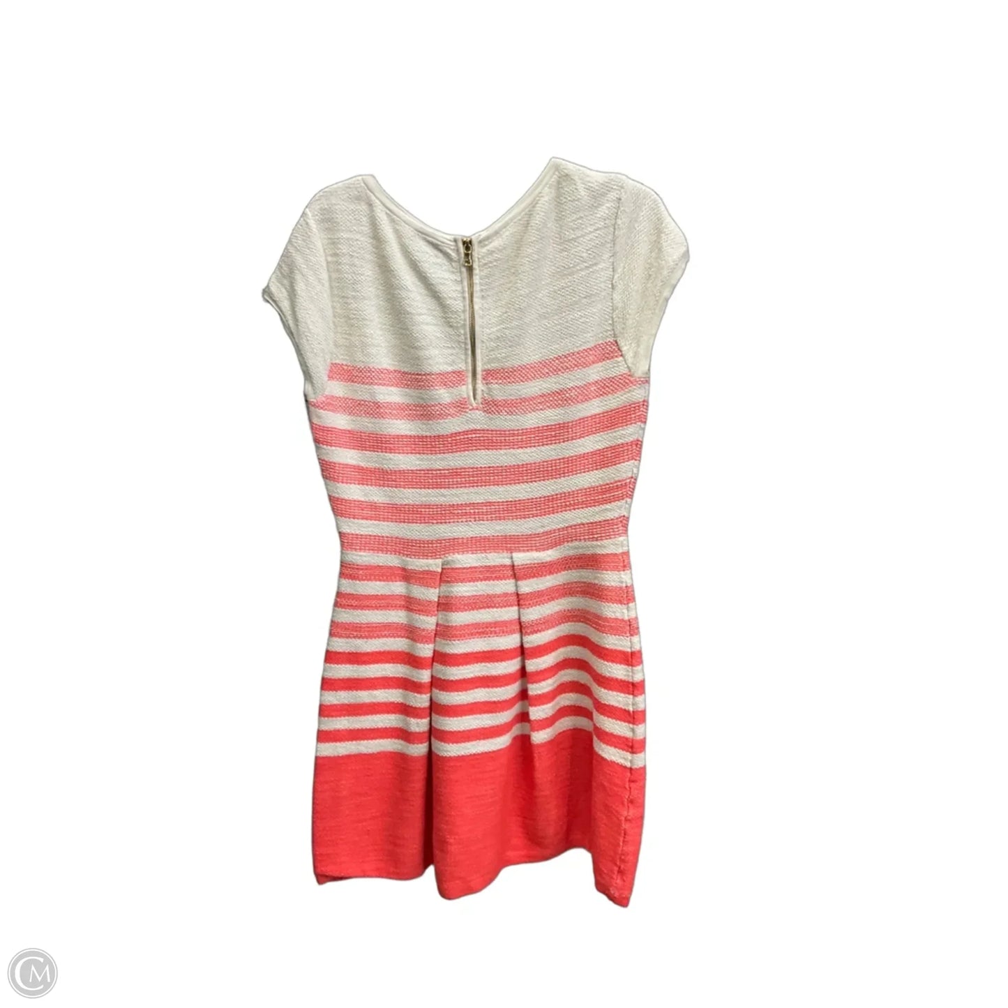 Dress Designer By Milly In Orange & White, Size: M