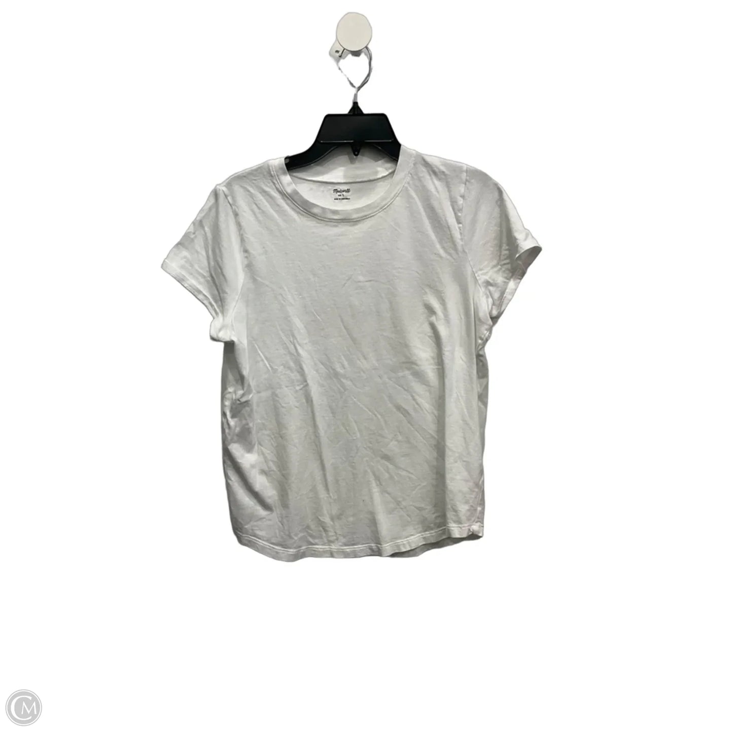 Top Short Sleeve Basic By Madewell In White, Size: L