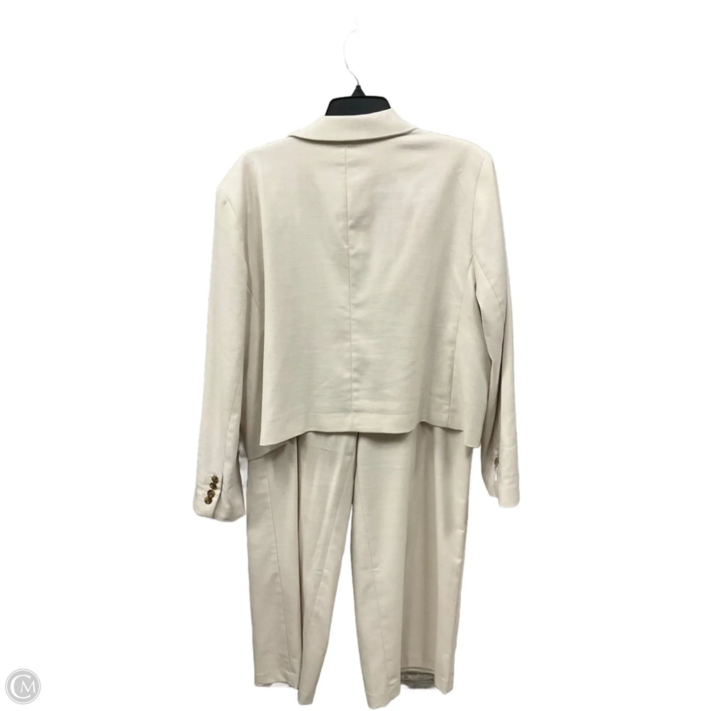 Pants Suit 2pc By Ann Taylor In Cream, Size: 18