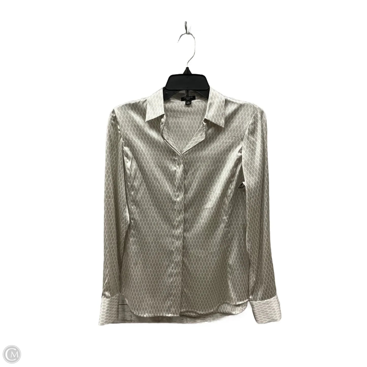Blouse Long Sleeve By Ann Taylor In Grey, Size: Xs