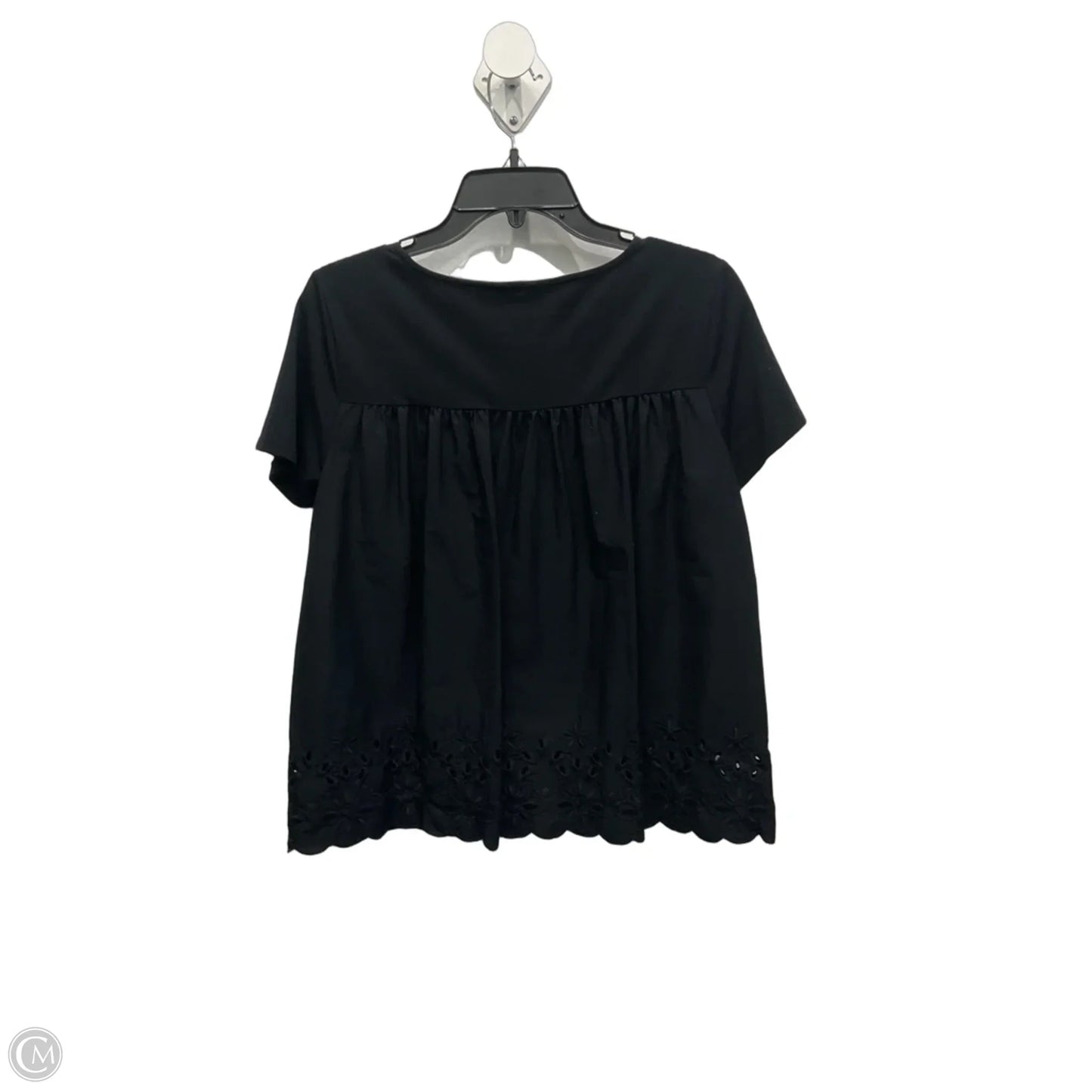Top Short Sleeve By Ann Taylor In Black, Size: M