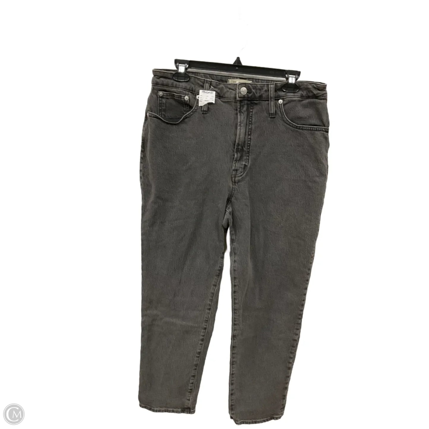 Jeans Straight By Madewell In Black Denim, Size: 12