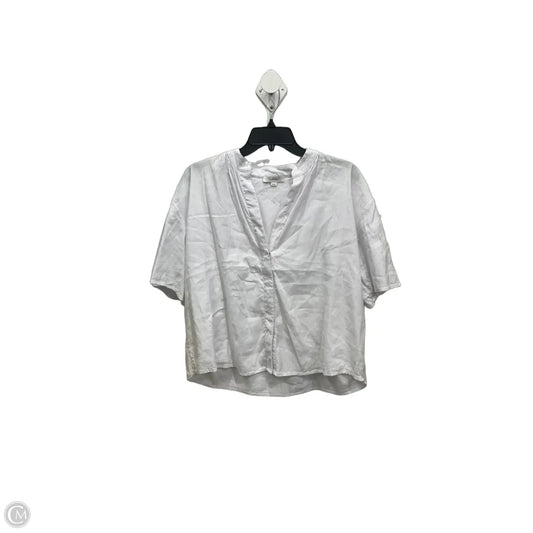 Blouse Short Sleeve By Vince Camuto In White, Size: Xs