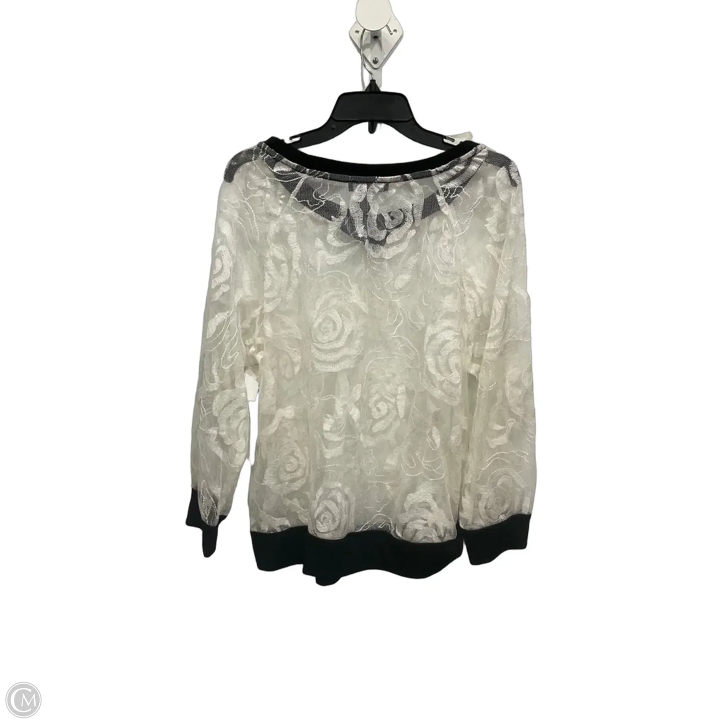 Top Long Sleeve By Ashley Stewart In White, Size: Xl