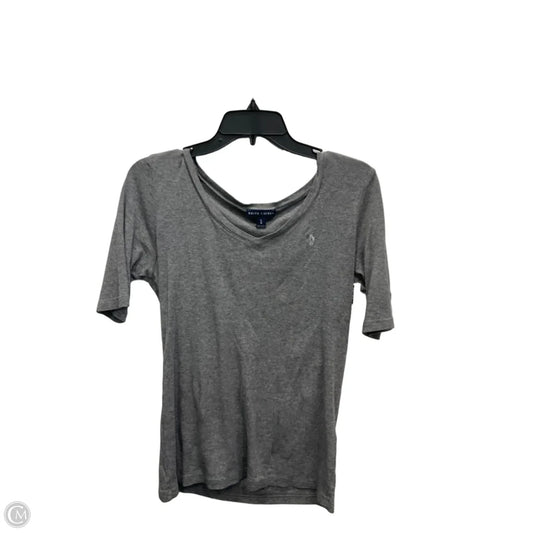 Top Short Sleeve Basic By Ralph Lauren In Grey, Size: L