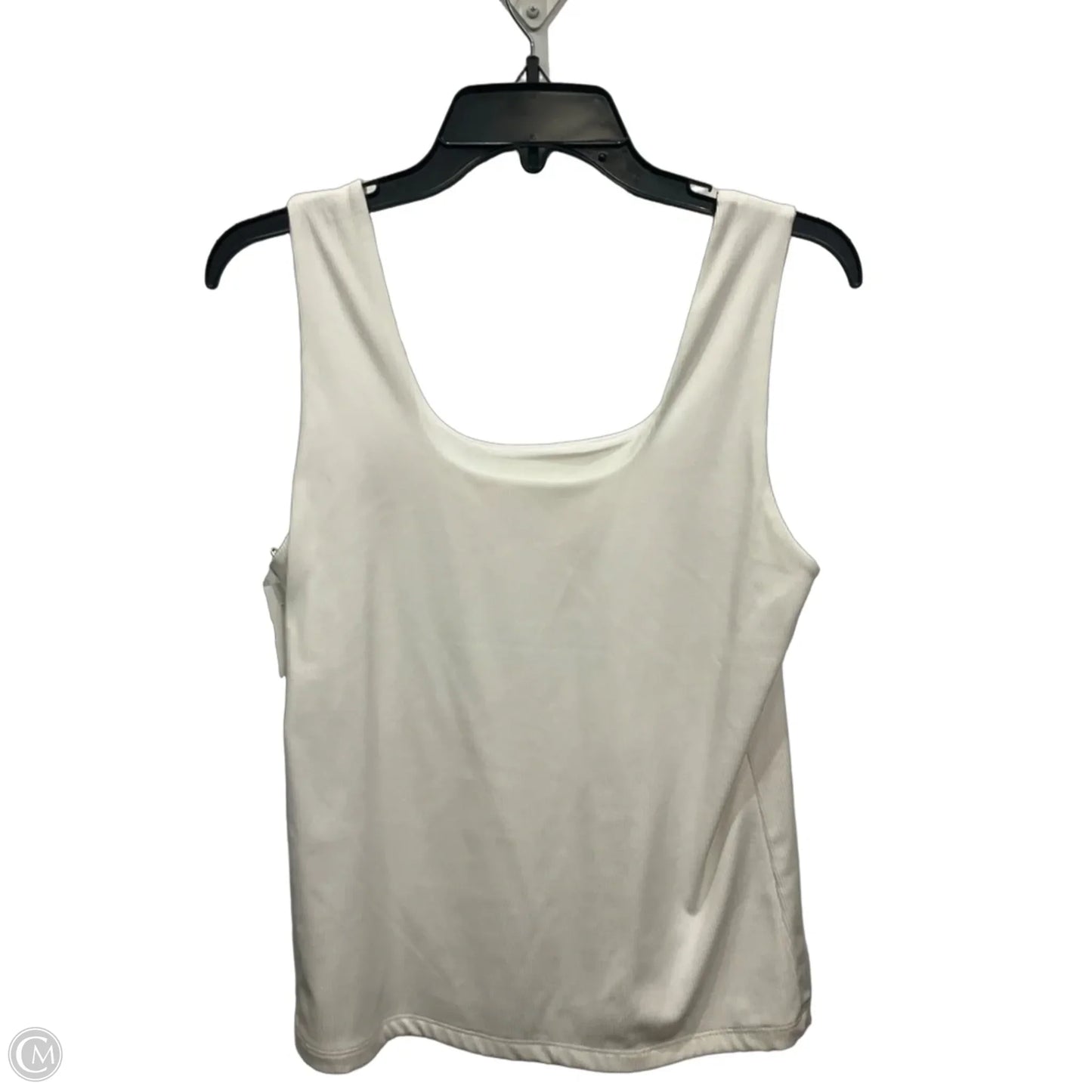 Top Sleeveless By Tahari In White, Size: L