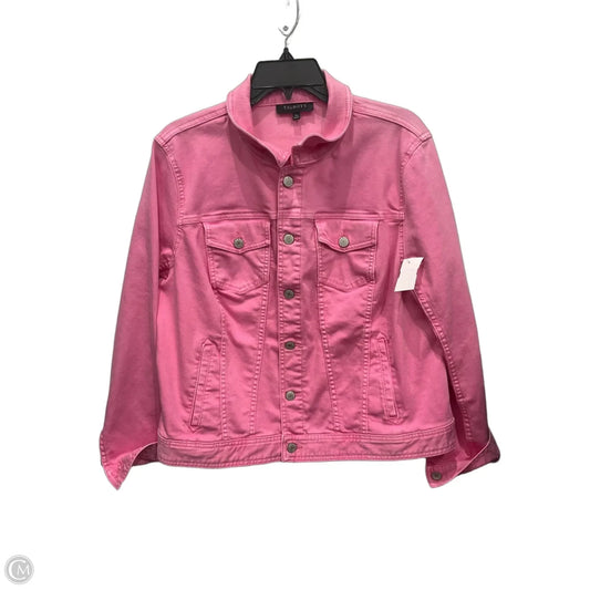 Jacket Denim By Talbots In Pink, Size: Xl