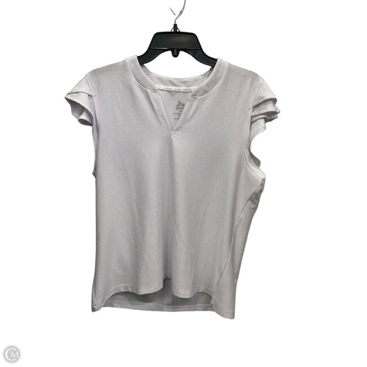 Athletic Top Short Sleeve By Rbx In White, Size: L