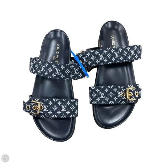 Sandals Luxury Designer By Louis Vuitton In Blue, Size: 10