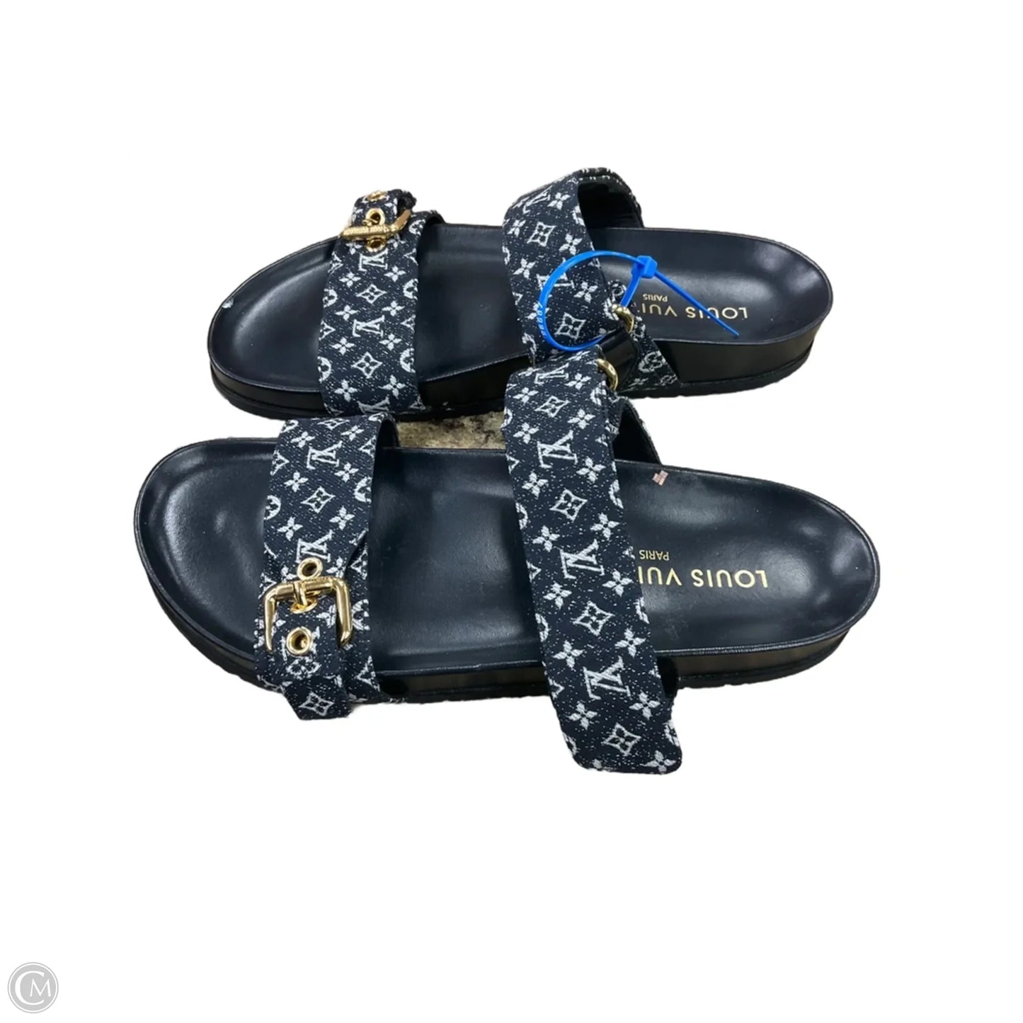 Sandals Luxury Designer By Louis Vuitton In Blue, Size: 10