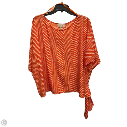 Top Short Sleeve By Michael By Michael Kors In Orange, Size: Xl