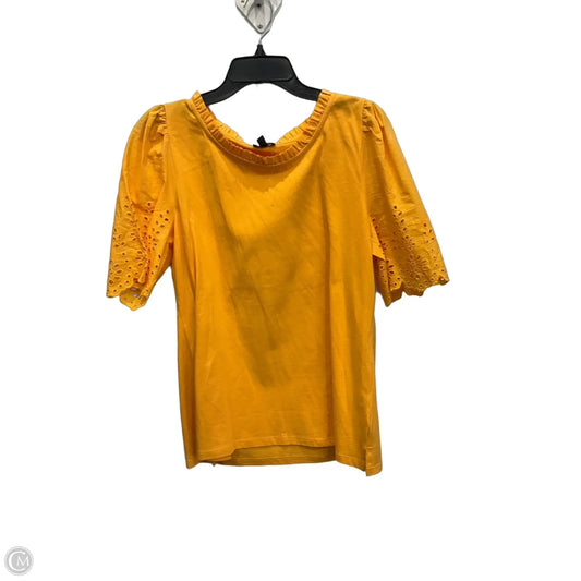 Top Short Sleeve By Talbots In Yellow, Size: L