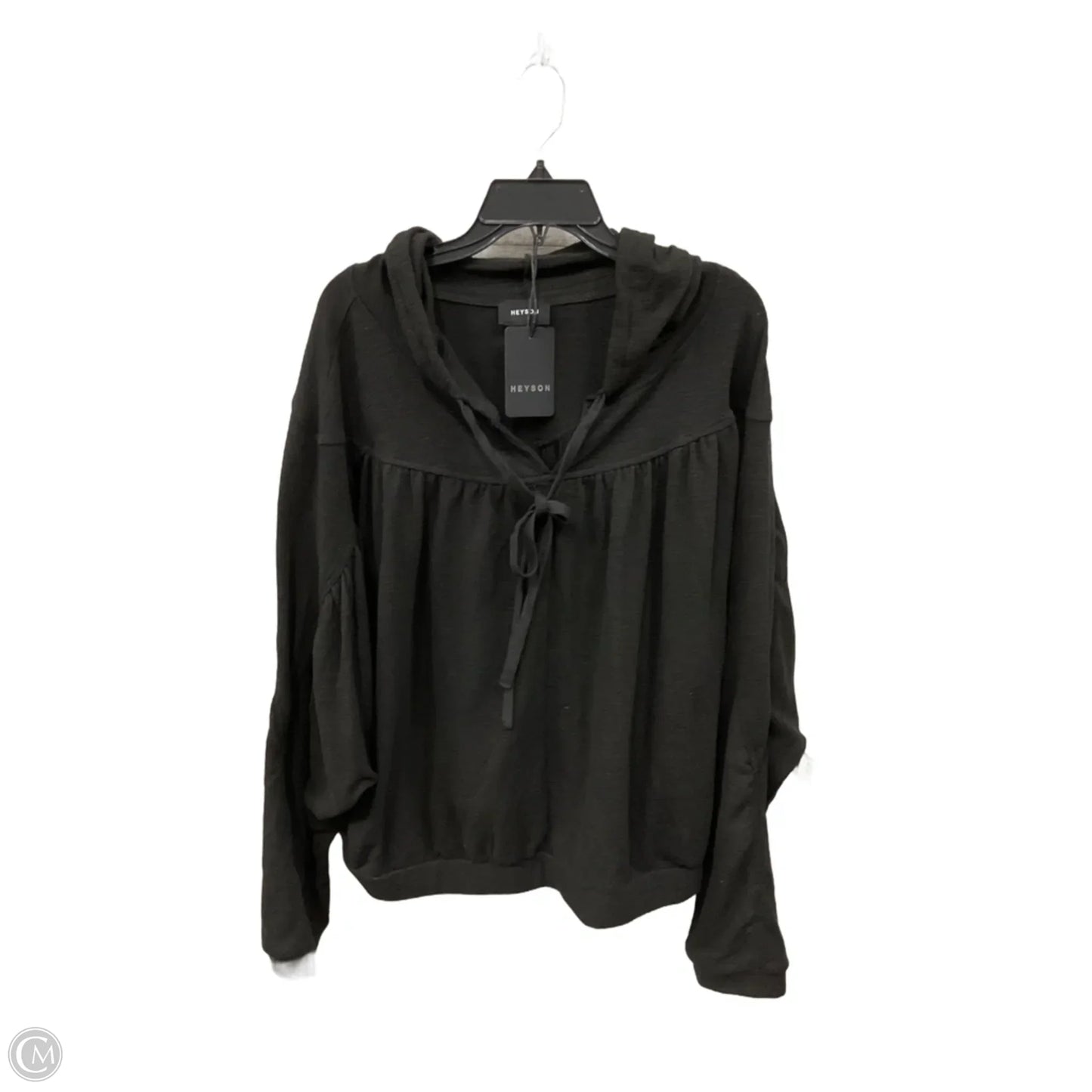 Sweatshirt Hoodie By Heyson In Black, Size: 2x