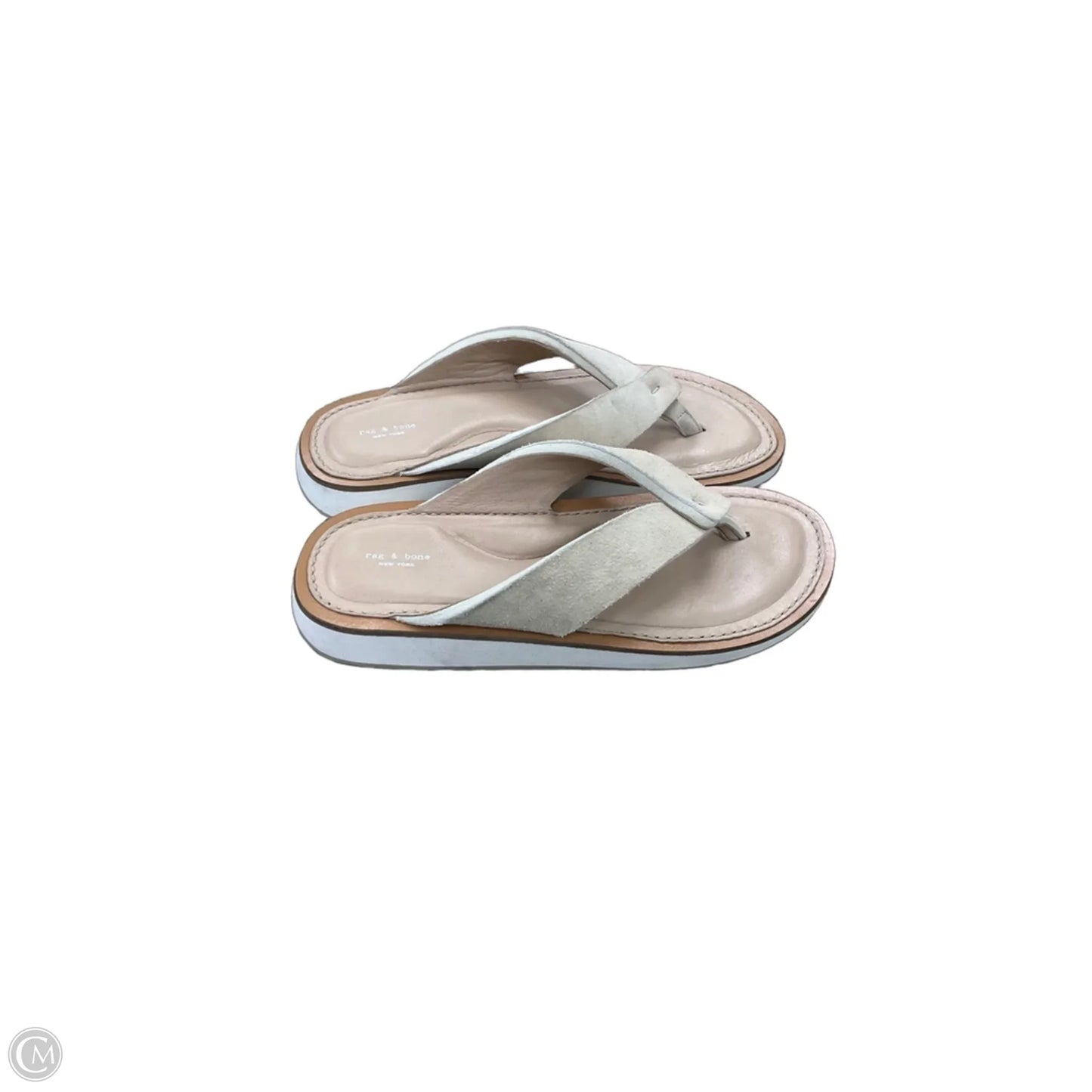 Sandals Flip Flops By Rag And Bone In Cream, Size: 6
