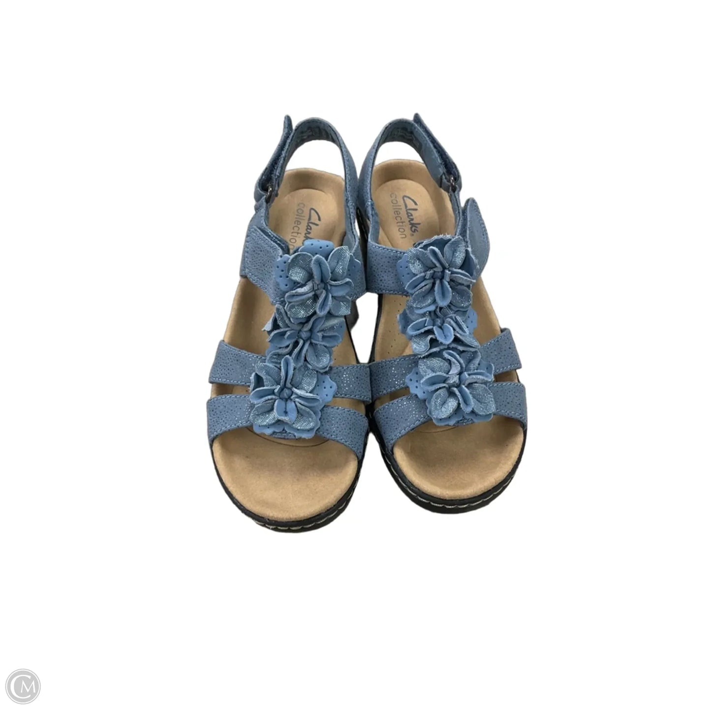 Sandals Heels Platform By Clarks In Blue, Size: 6.5